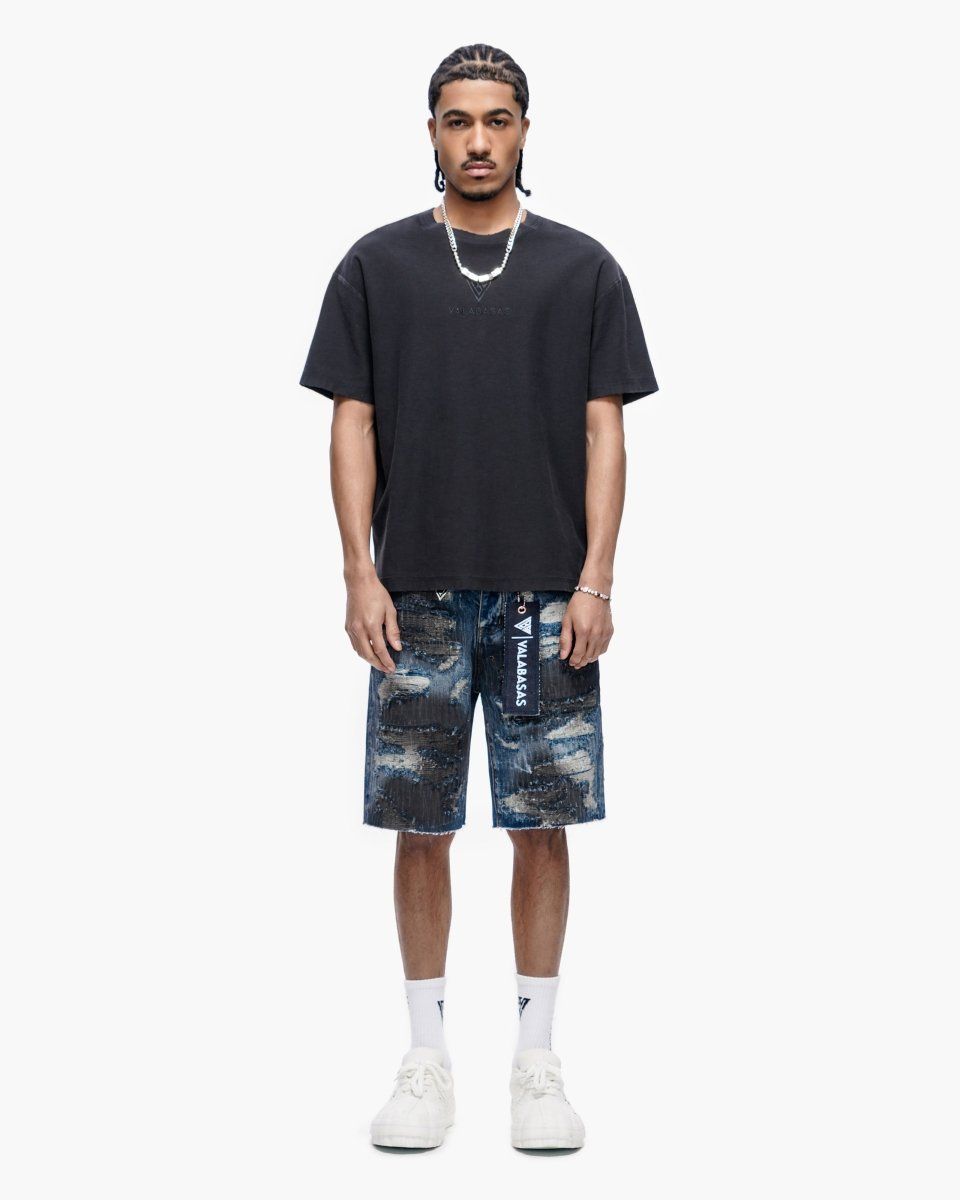 Valabasas Incise Shorts Dark Blue