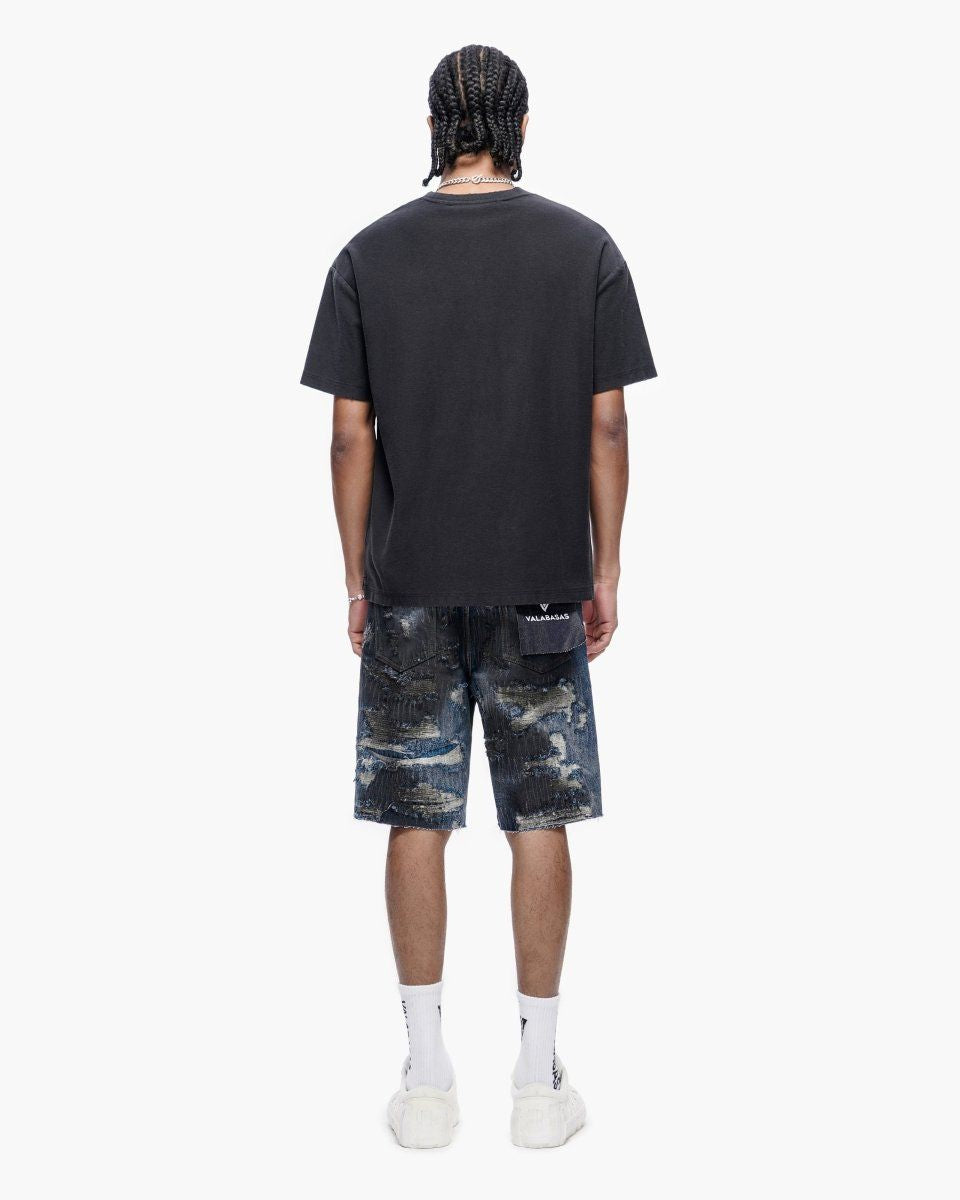 Valabasas Incise Shorts Dark Blue