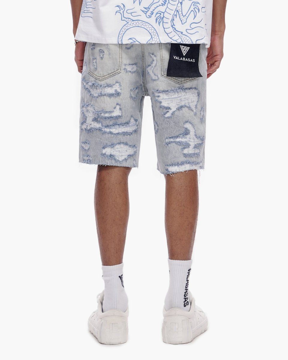 Valabasas Incise Shorts Light Blue Wash