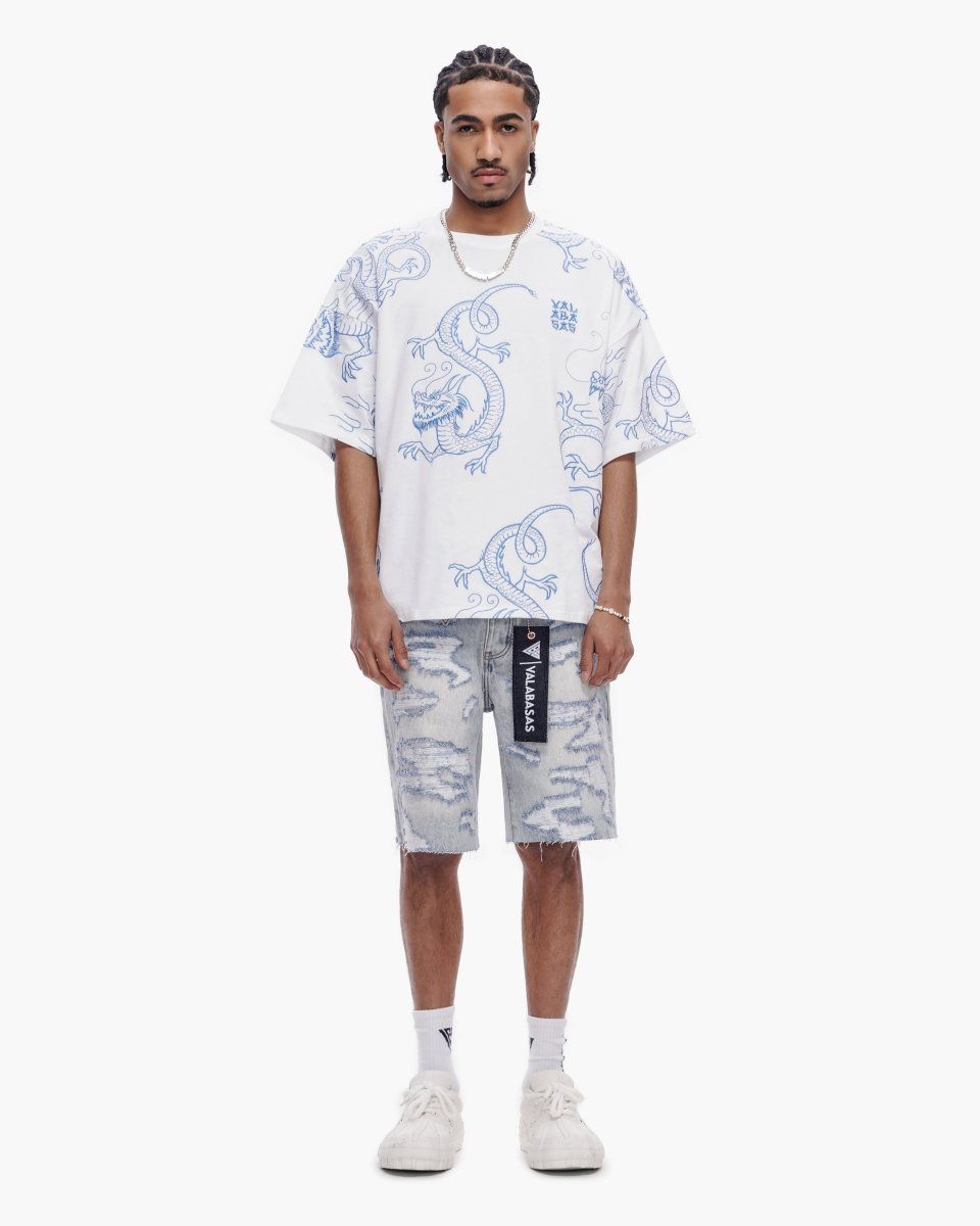 Valabasas Incise Shorts Light Blue Wash