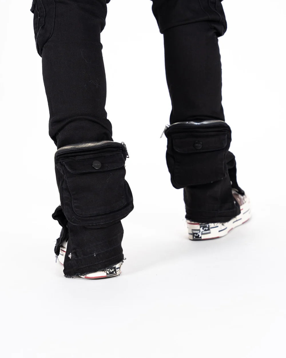 PHEELINGS
"JOURNEY TO GREATNESS" CARGO FLARE STACK DENIM