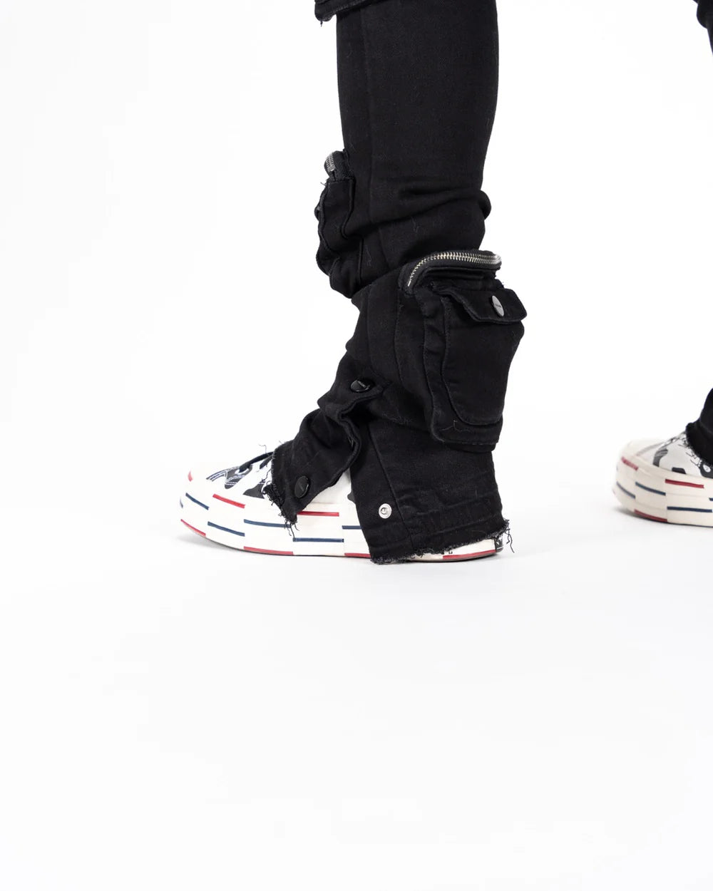 PHEELINGS
"JOURNEY TO GREATNESS" CARGO FLARE STACK DENIM