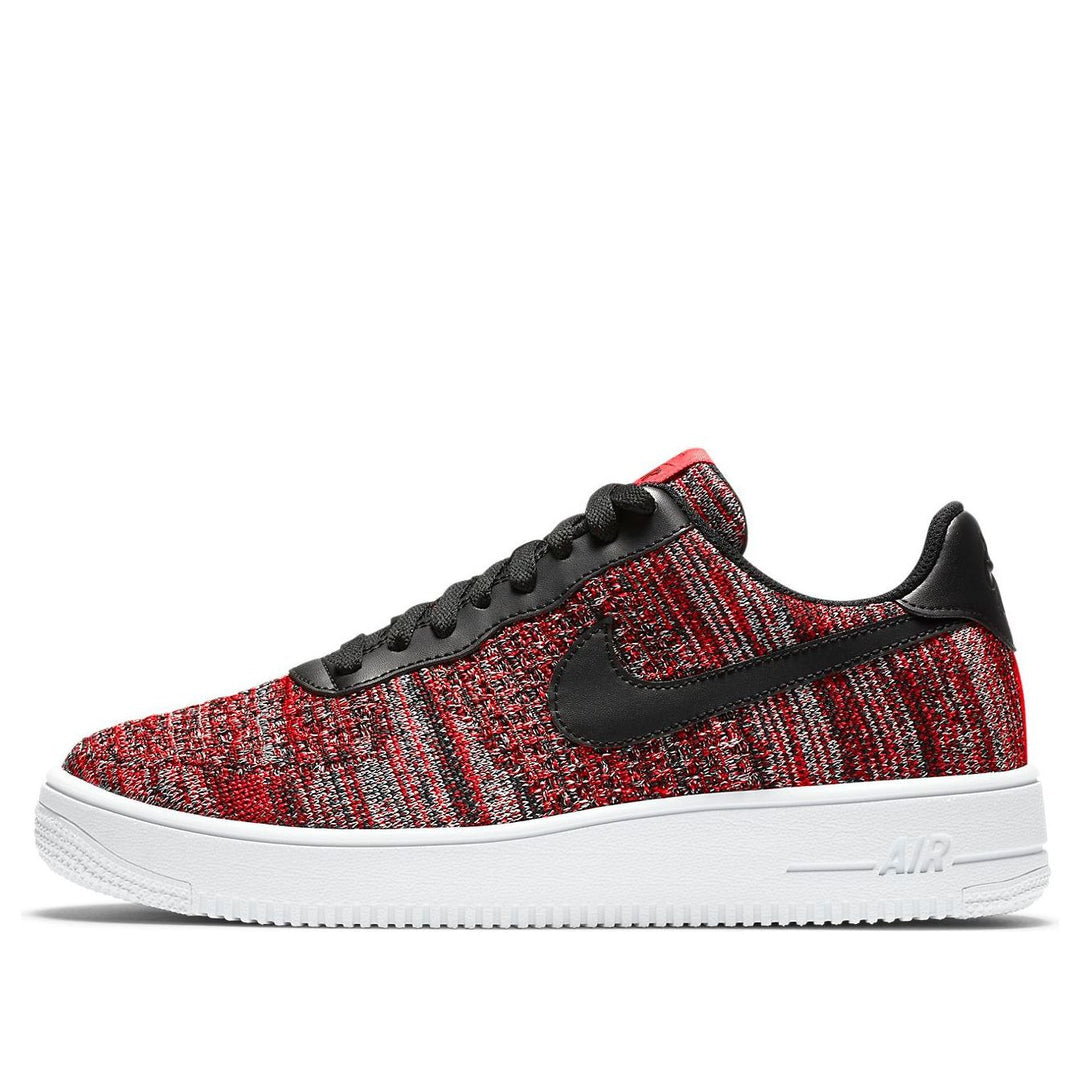 NikeAir Force 1 Flyknit 2.0 'University Red Black