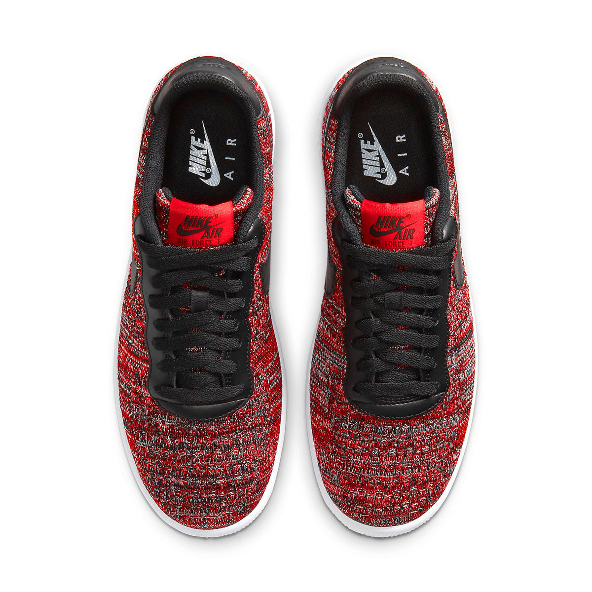 NikeAir Force 1 Flyknit 2.0 'University Red Black