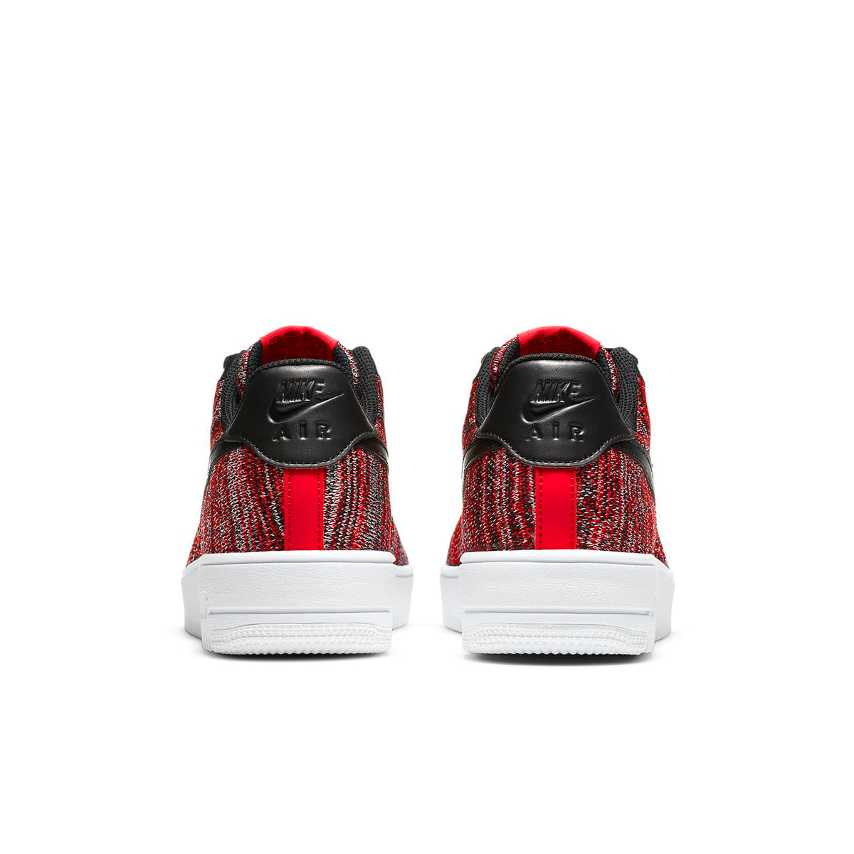 NikeAir Force 1 Flyknit 2.0 'University Red Black