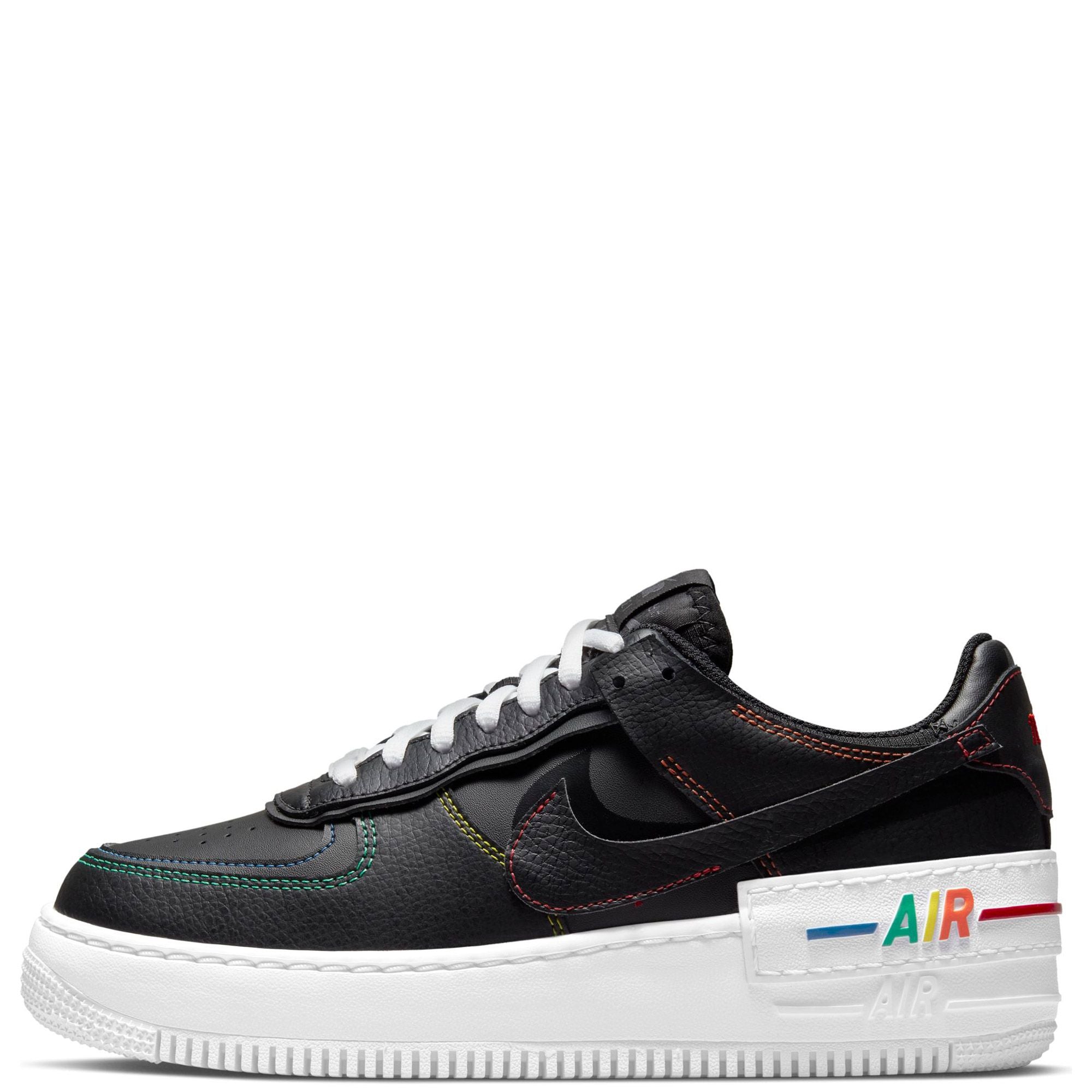 NIKE
AIR FORCE 1 SHADOW
Women – Black/Opti Yellow-university Red