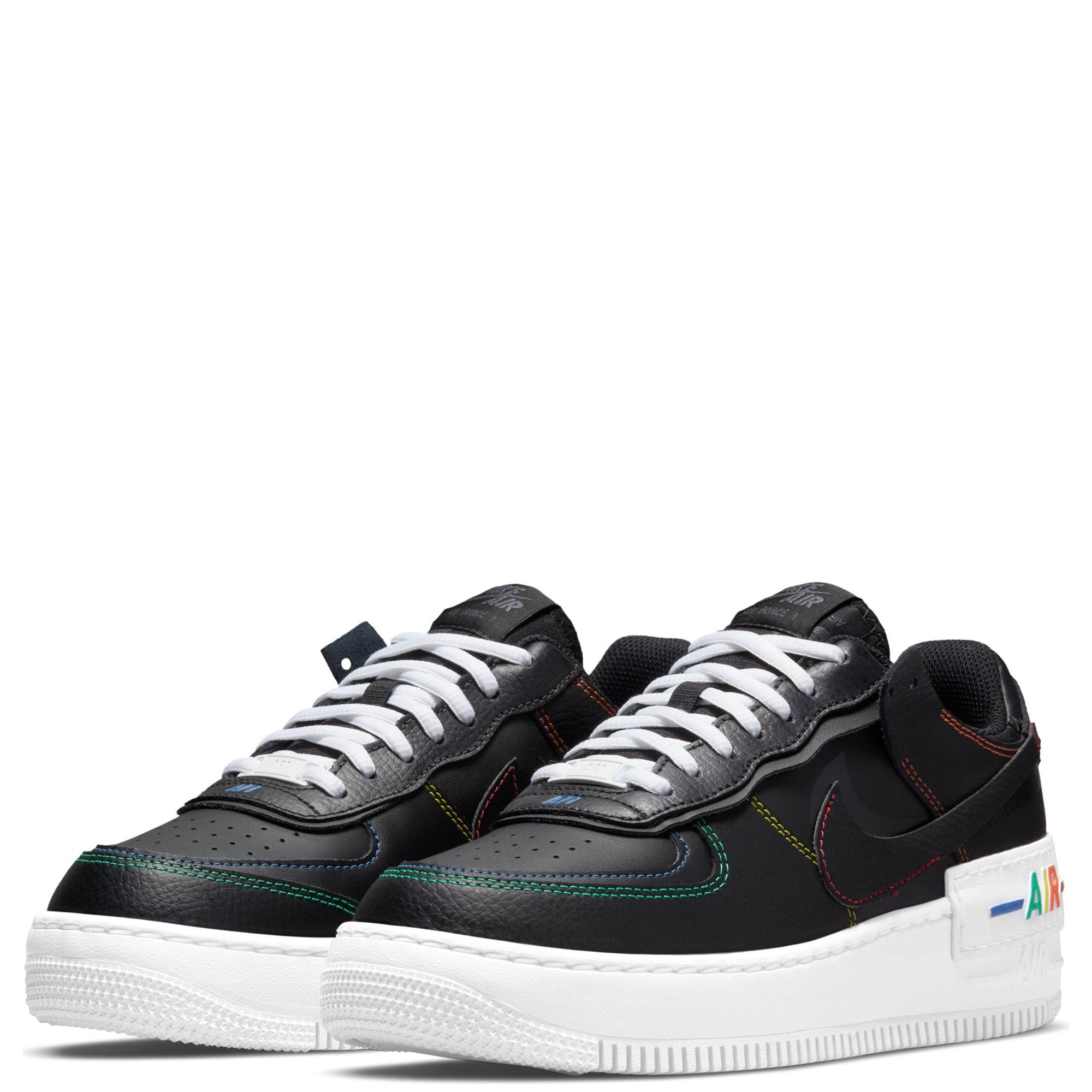 NIKE
AIR FORCE 1 SHADOW
Women – Black/Opti Yellow-university Red