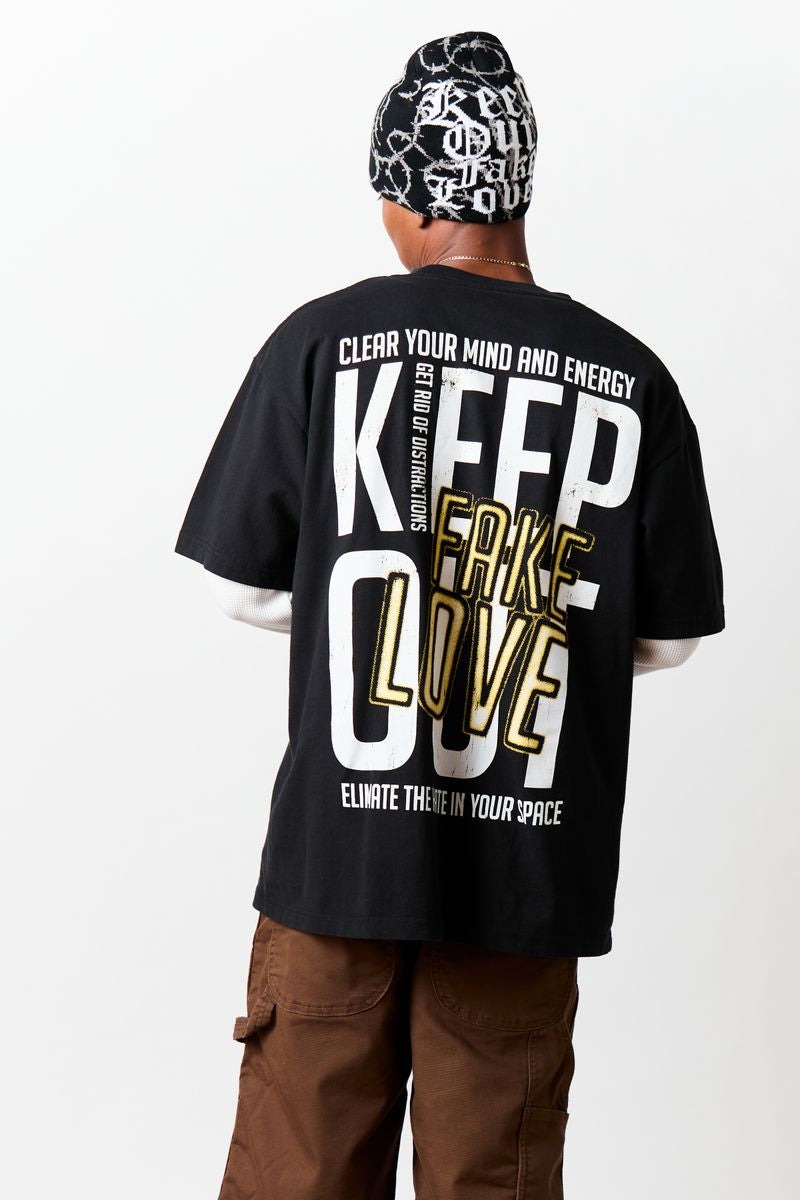 Keep out fake love KEEP OUT - BLACK - BEANIE