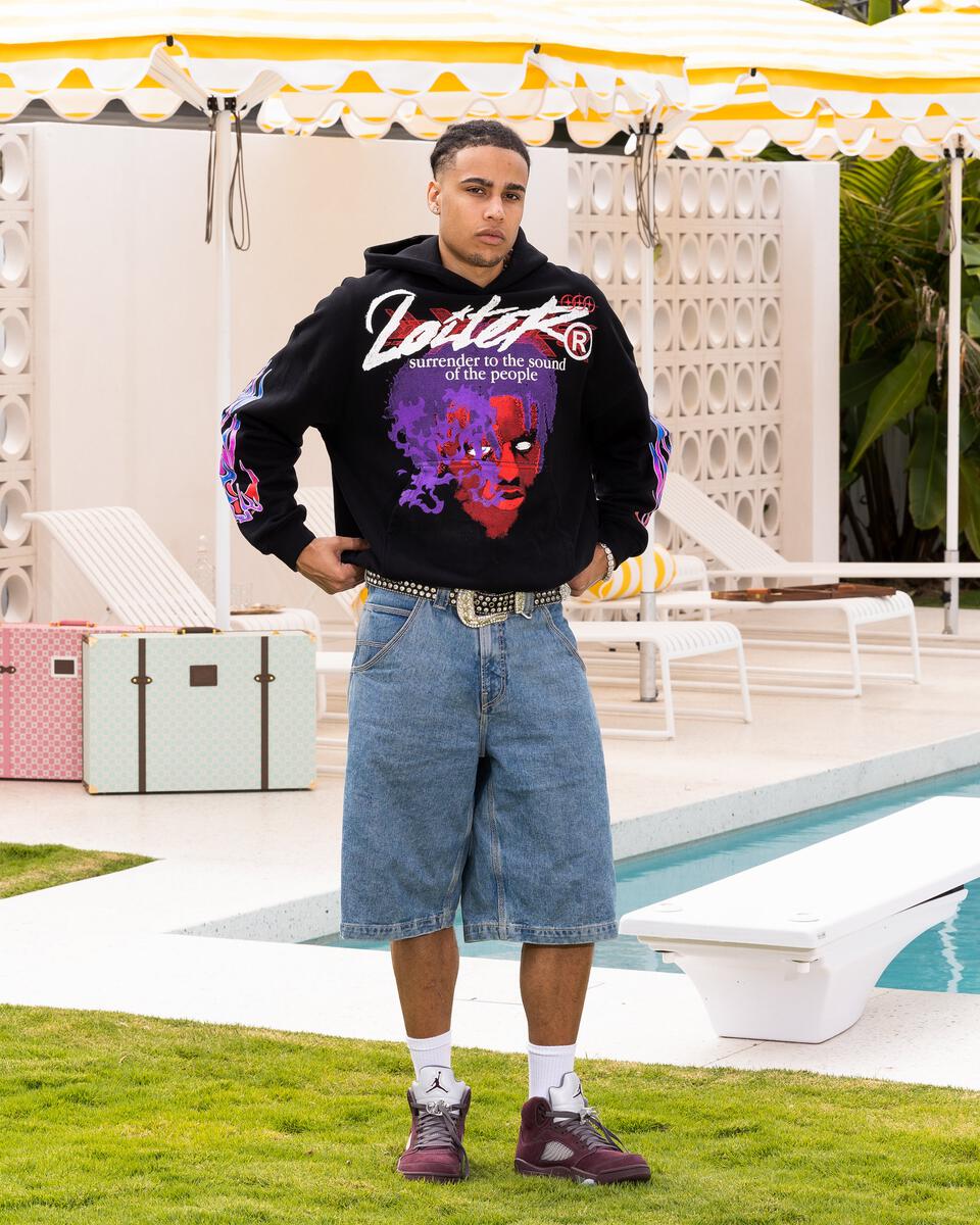 Loiter Live In Direct Vintage Hoodie