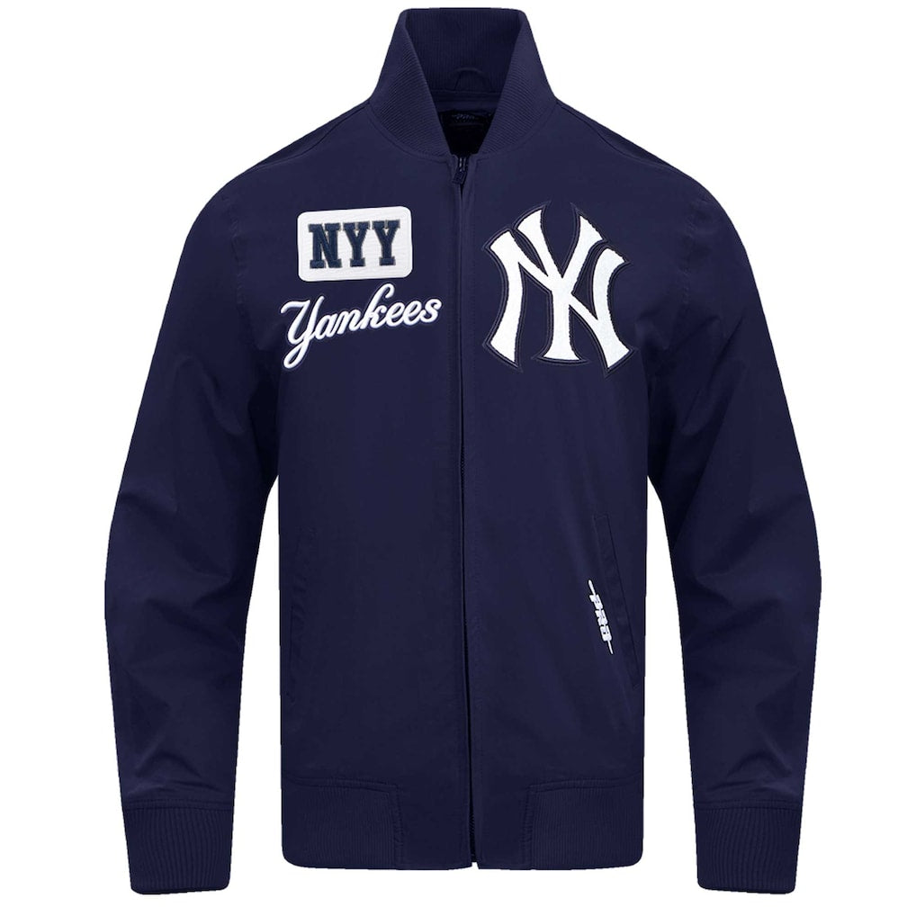 New York Yankees Pro Standard Area Code Twill Full-Zip Jacket - Navy
