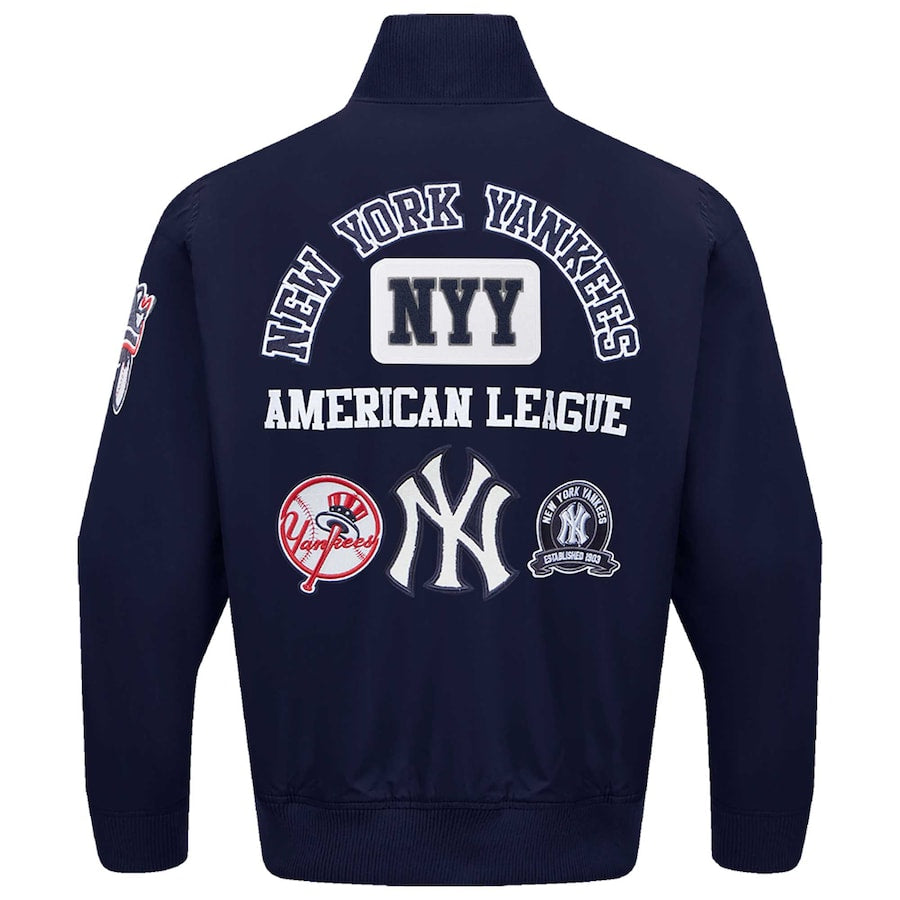 New York Yankees Pro Standard Area Code Twill Full-Zip Jacket - Navy