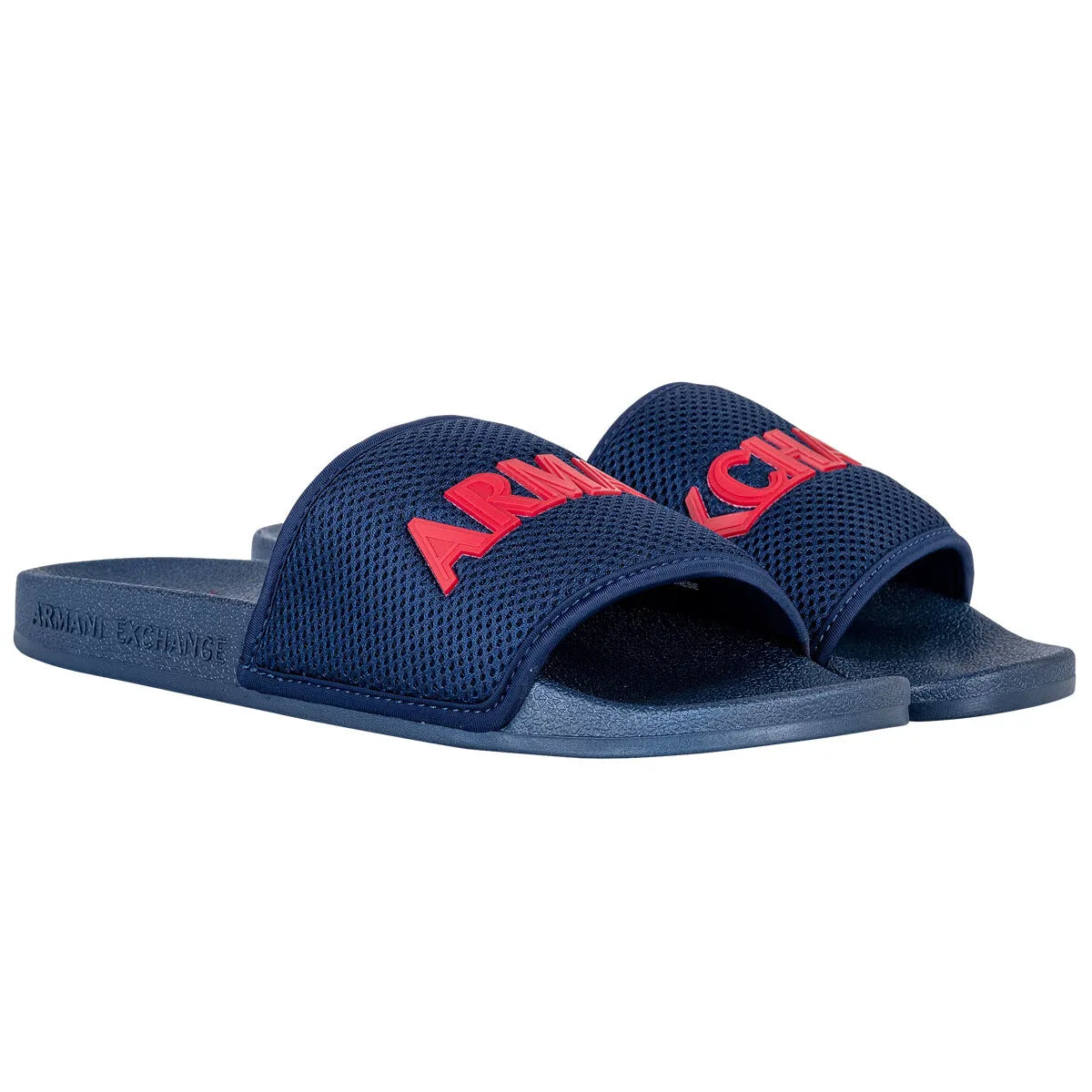 Armani Exchange Men's Shower Sandals Mesh Logo slides