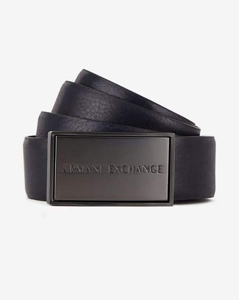 Armani Exchange Black Reversible Leather