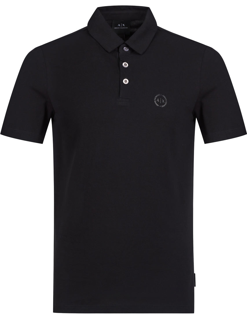 Armani Exchange Polo black AIX Logo