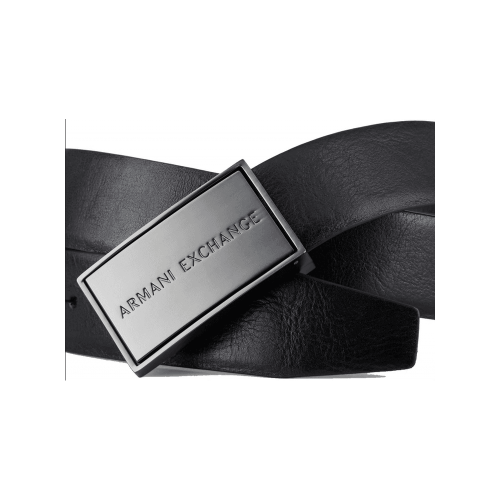 Armani Exchange Navy Leather Belts