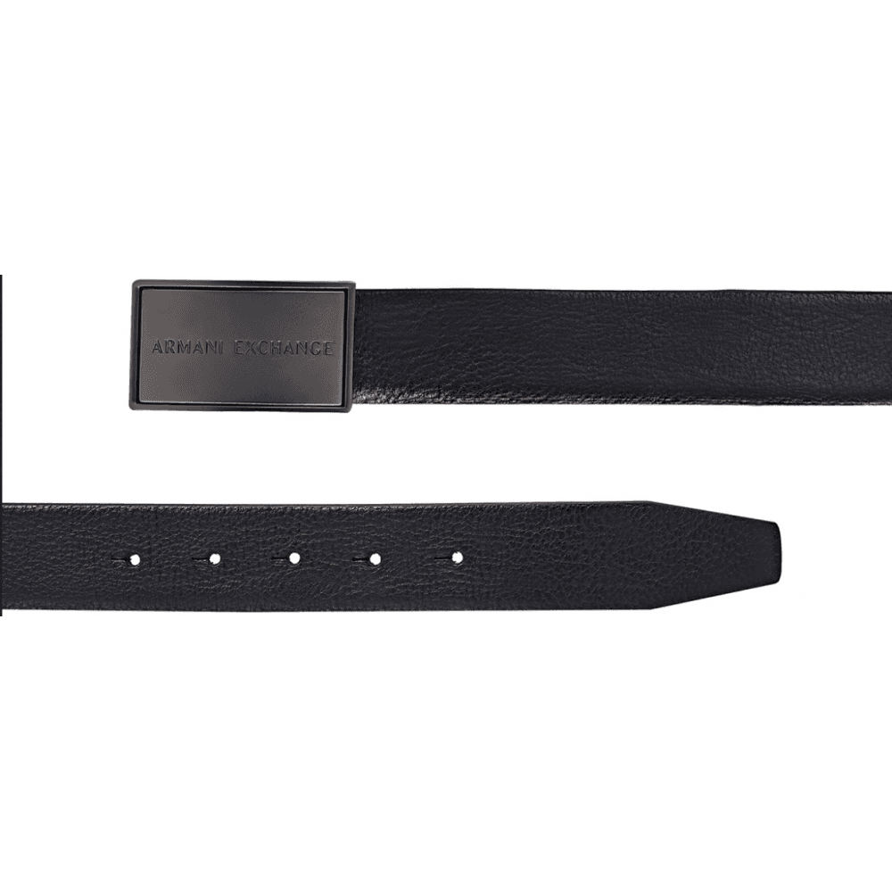 Armani Exchange Navy Leather Belts