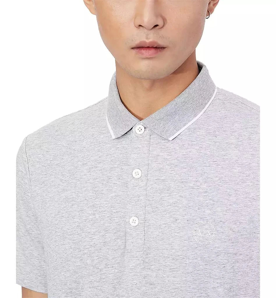 Armani Exchange Grey Polo Shirt