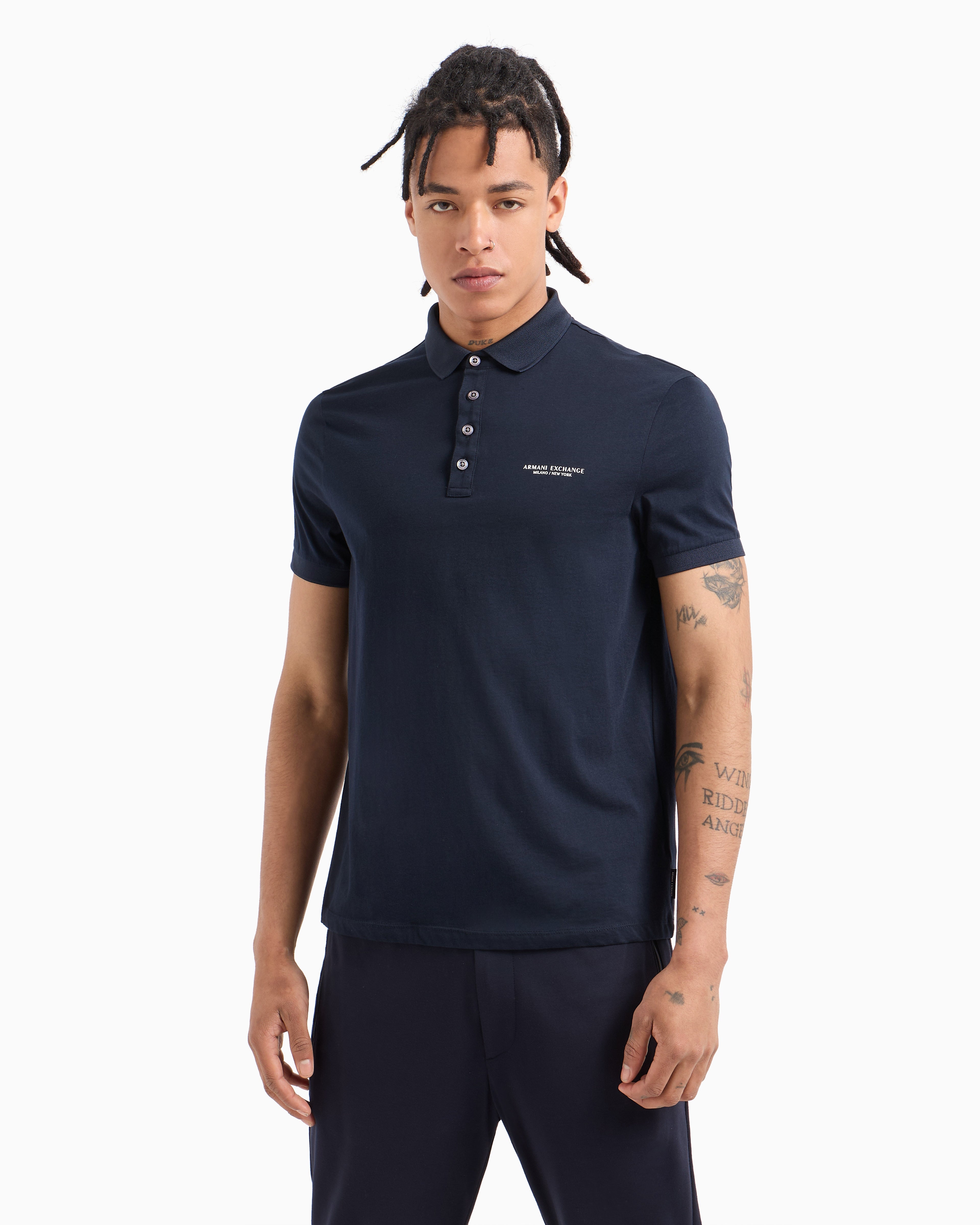 Armani Exchange Navy Polo Shirt