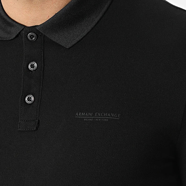 Armani Exchange Black Polo Shirt
