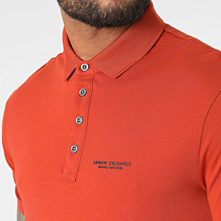 Armani Exchange Orange Polo Shirt