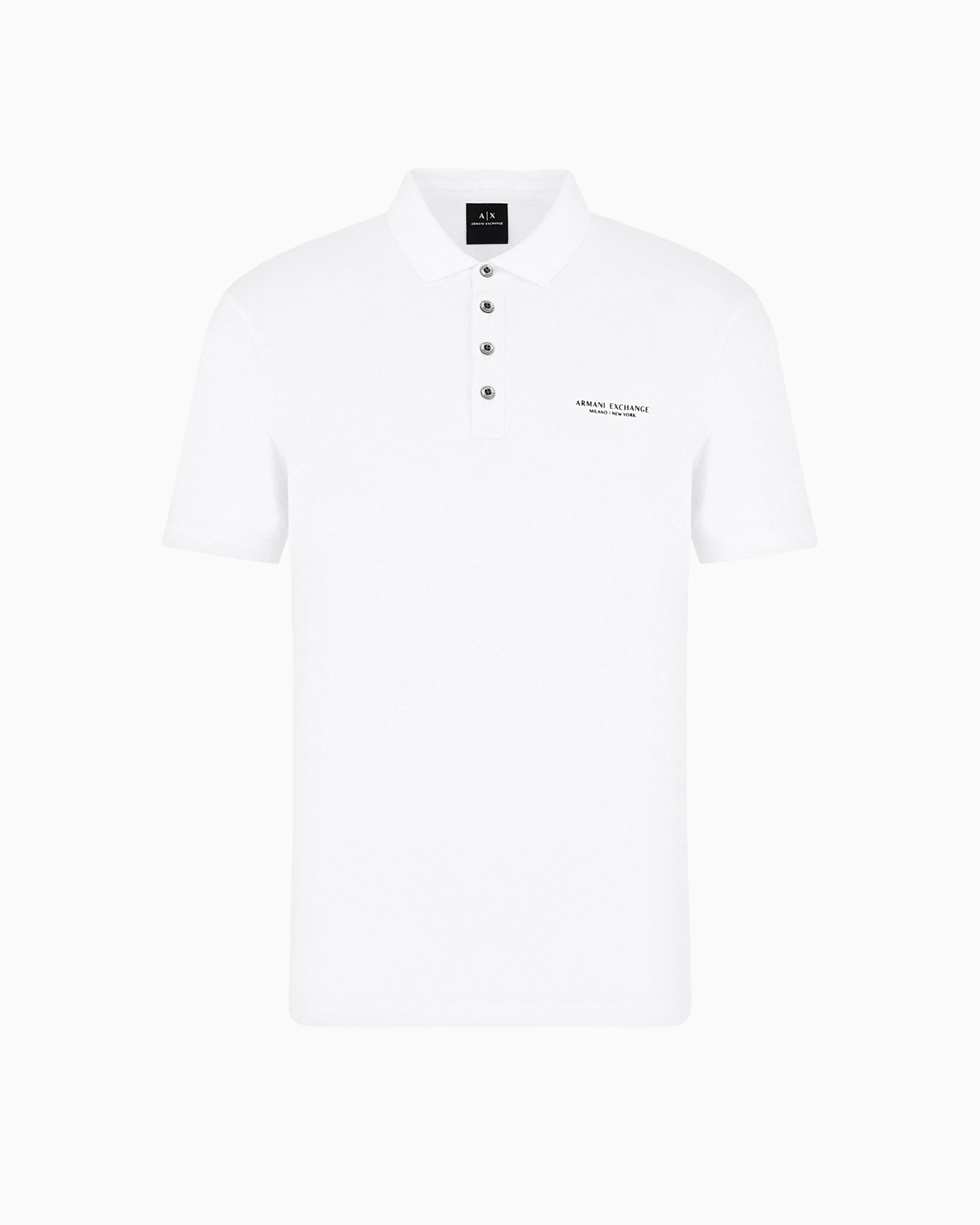 Armani Exchange White Polo Shirt