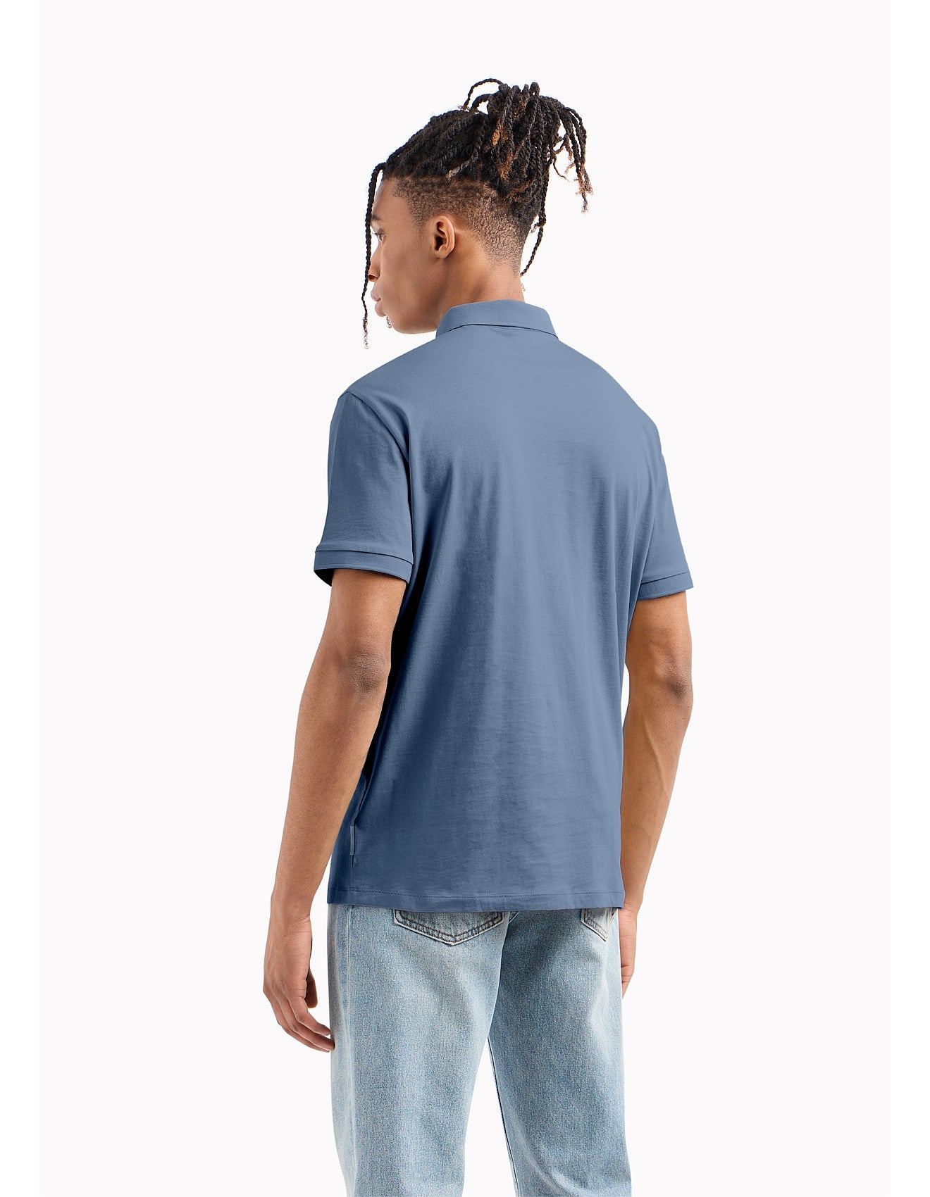 Armani Exchange Powder Blue Polo Shirt