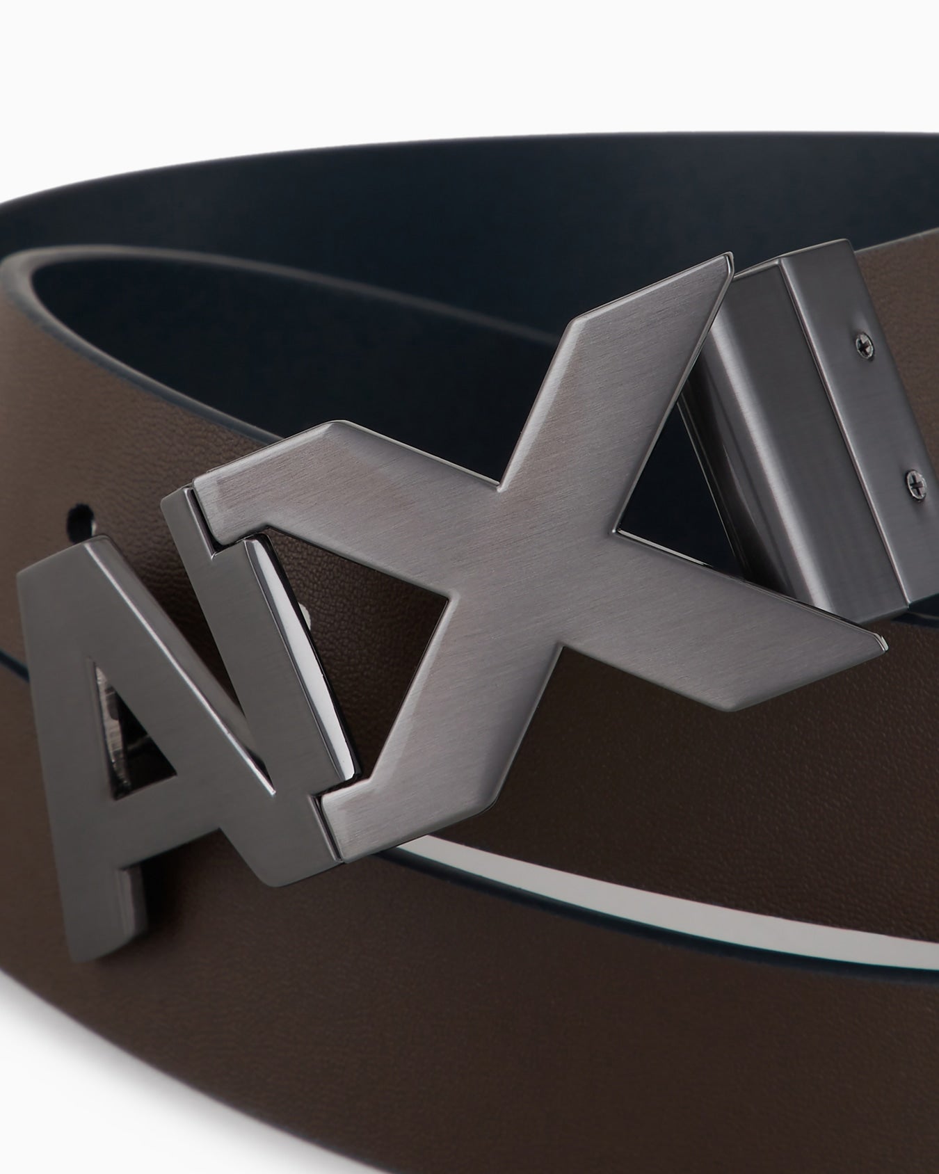 Armani Exchange Navy,Brown REVERSIBLE LEATHER