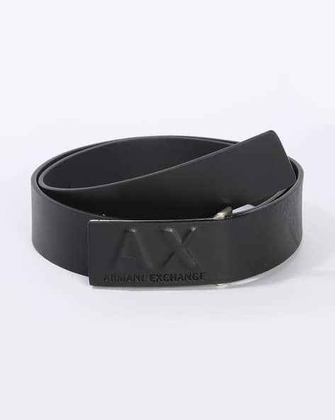 ARMANI EXCHANGE
BLACK Leather Belt with Embossed Logo
