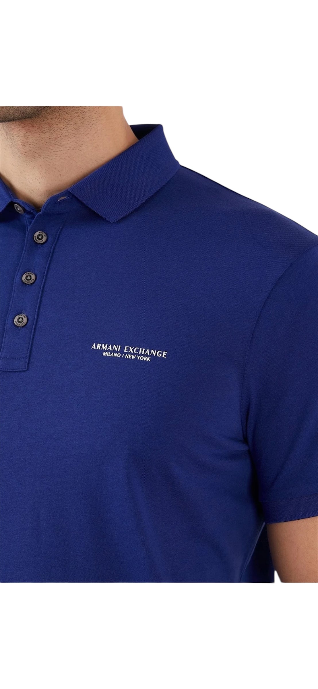 Armani Exchange Blue Polo Shirt