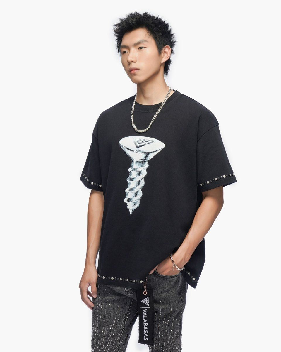 Valabasas You're Screwed Vintage Black Tee