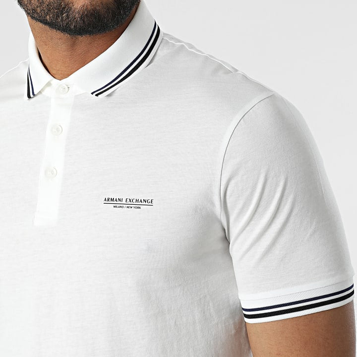 Armani Exchange White Polo Shirt