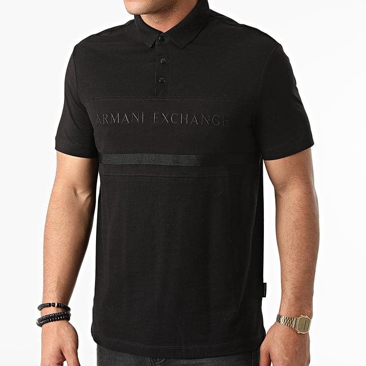 Armani Exchange Black Polo Shirt