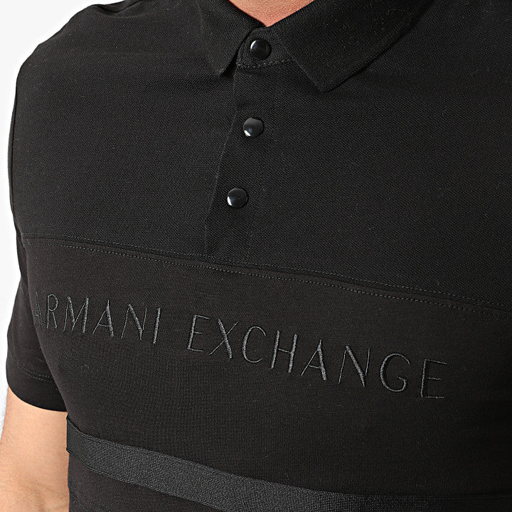 Armani Exchange Black Polo Shirt