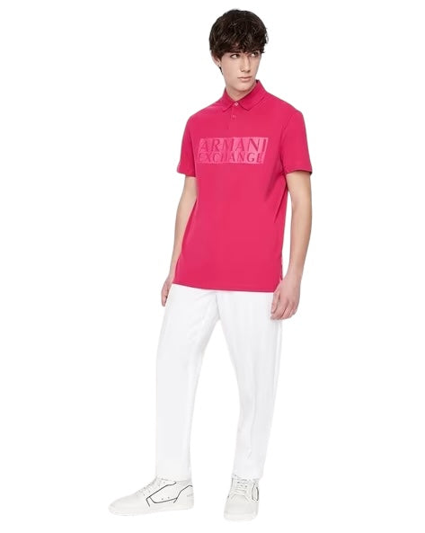 Armani Exchange Magenta Polo Shirt
