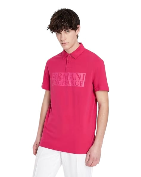 Armani Exchange Magenta Polo Shirt