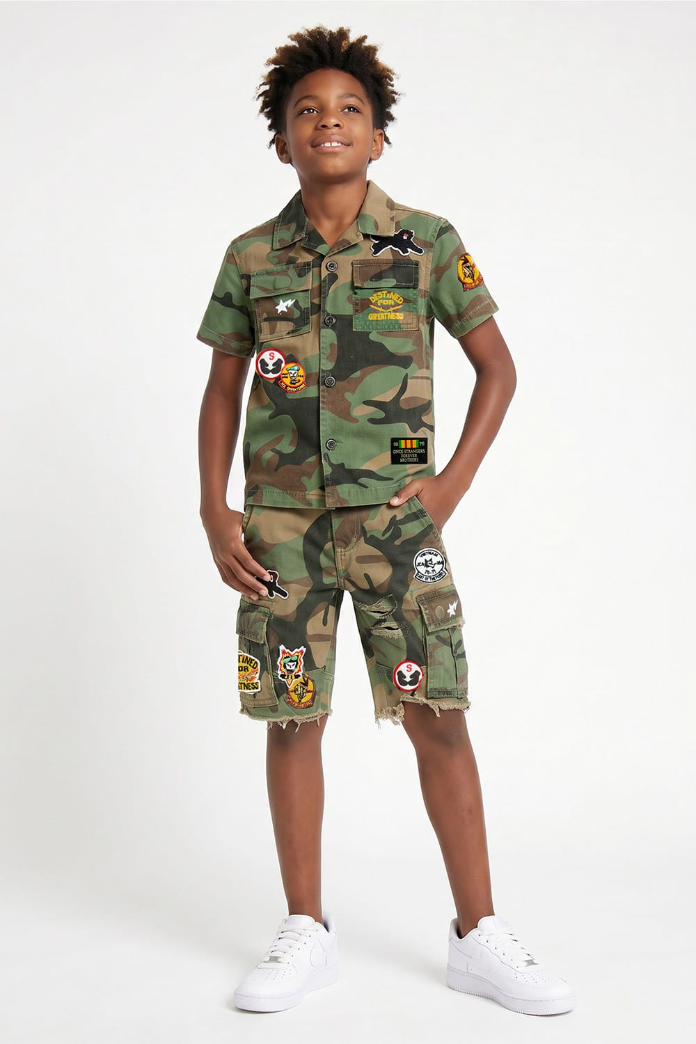 Jordan Craig See You In Paradise KIDS WAR ANGEL CARGO SHORTS (VINTAGE CAMO)