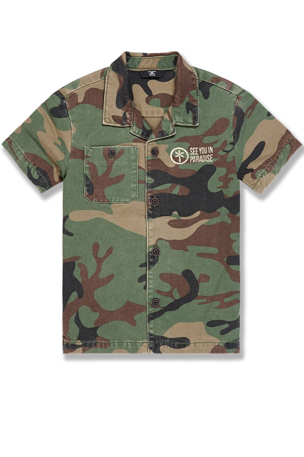 Jordan Craig See You In Paradise KIDS VINTAGE S/S WORK SHIRT (VINTAGE CAMO)