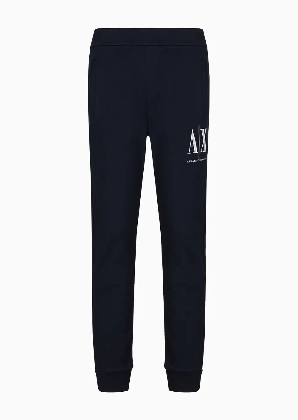 armani exchange Icon logo cotton Navy White sweatpants