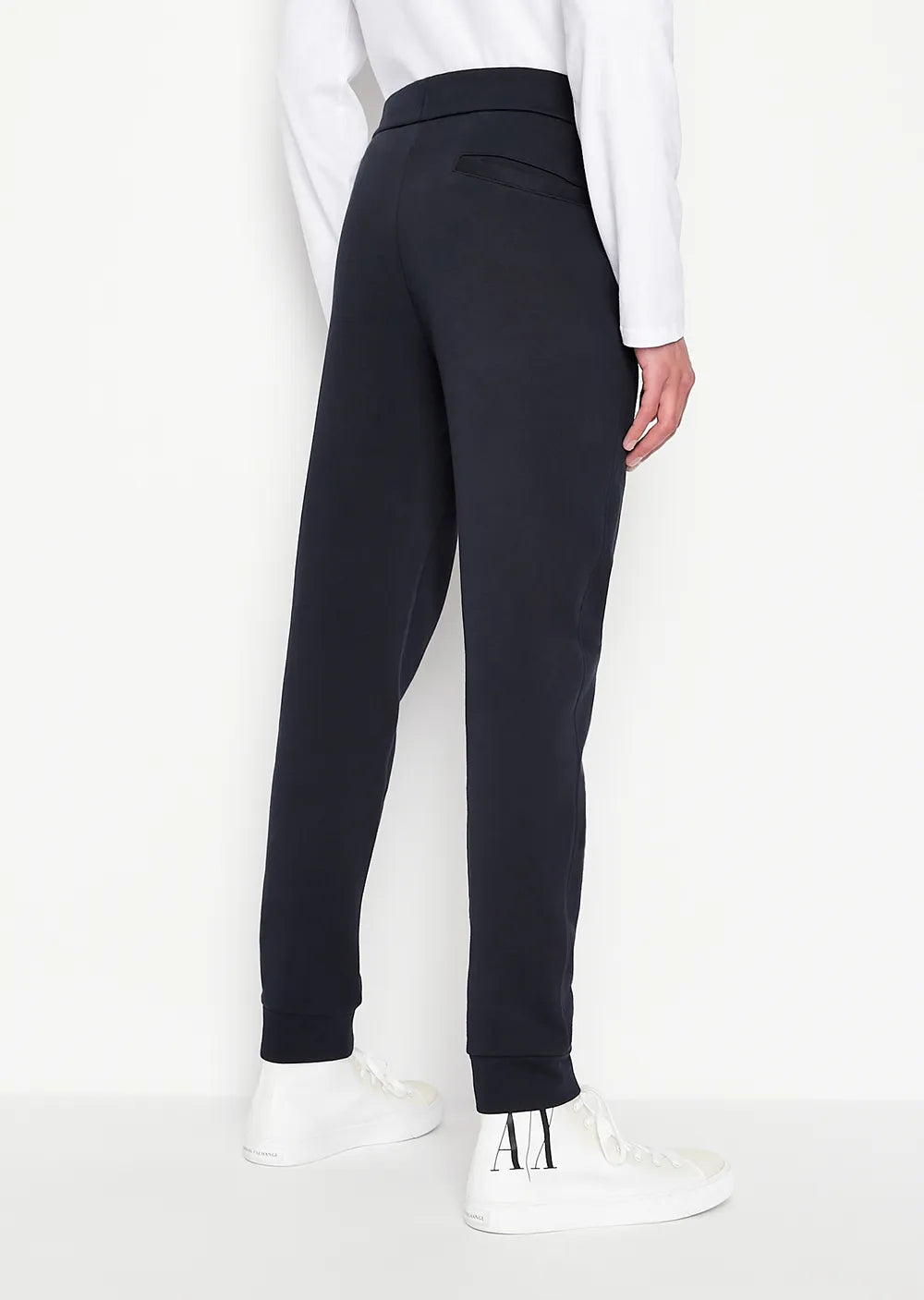 armani exchange Icon logo cotton Navy White sweatpants