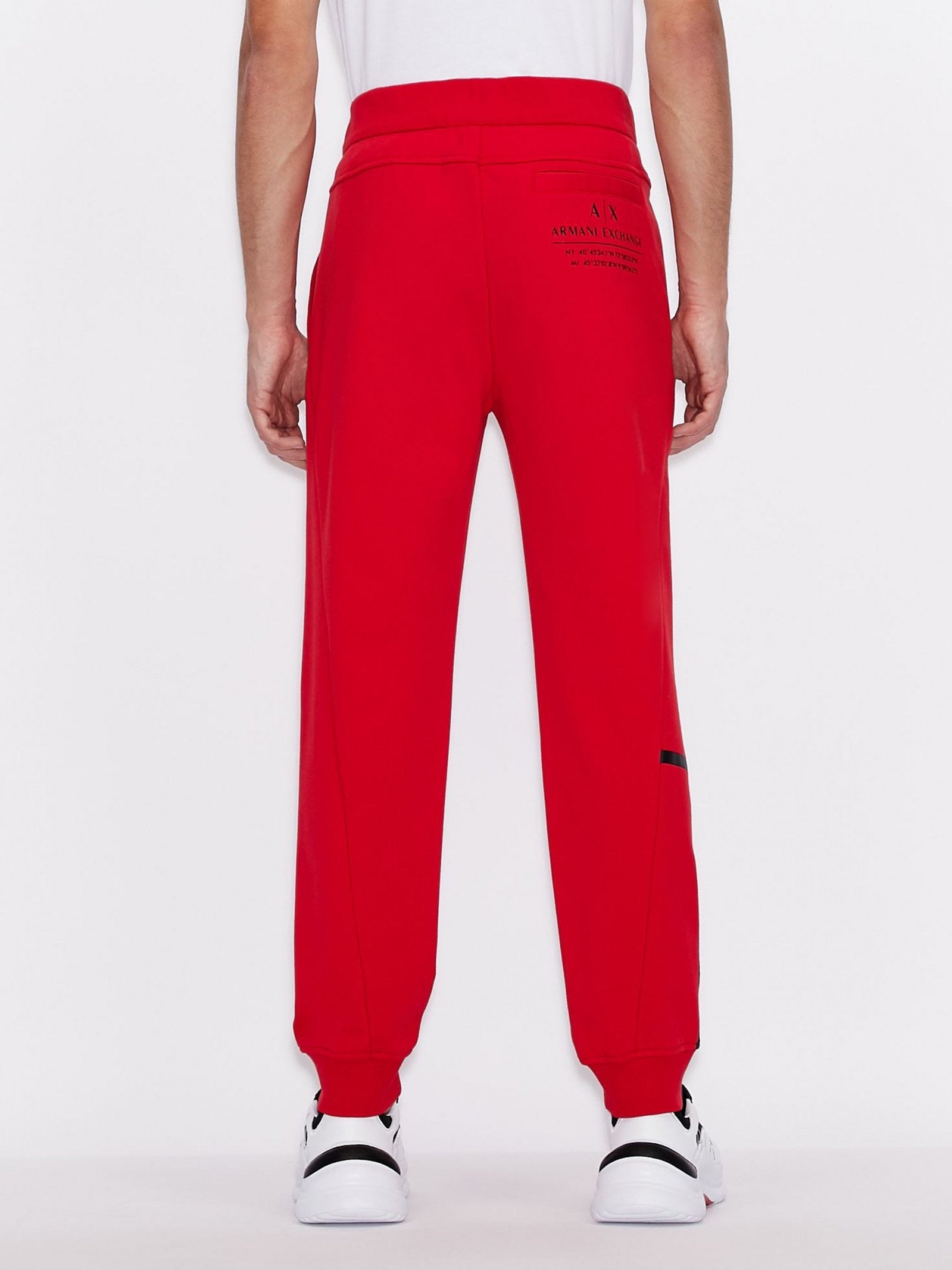 armani exchange red trouser