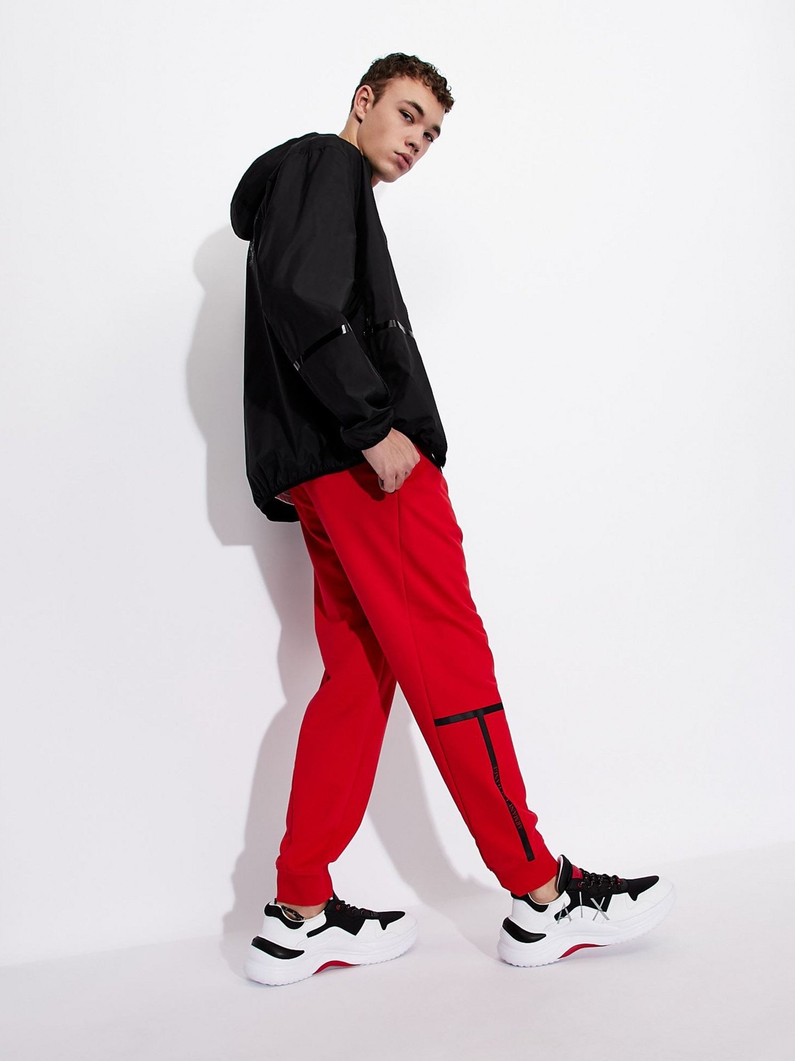 armani exchange red trouser
