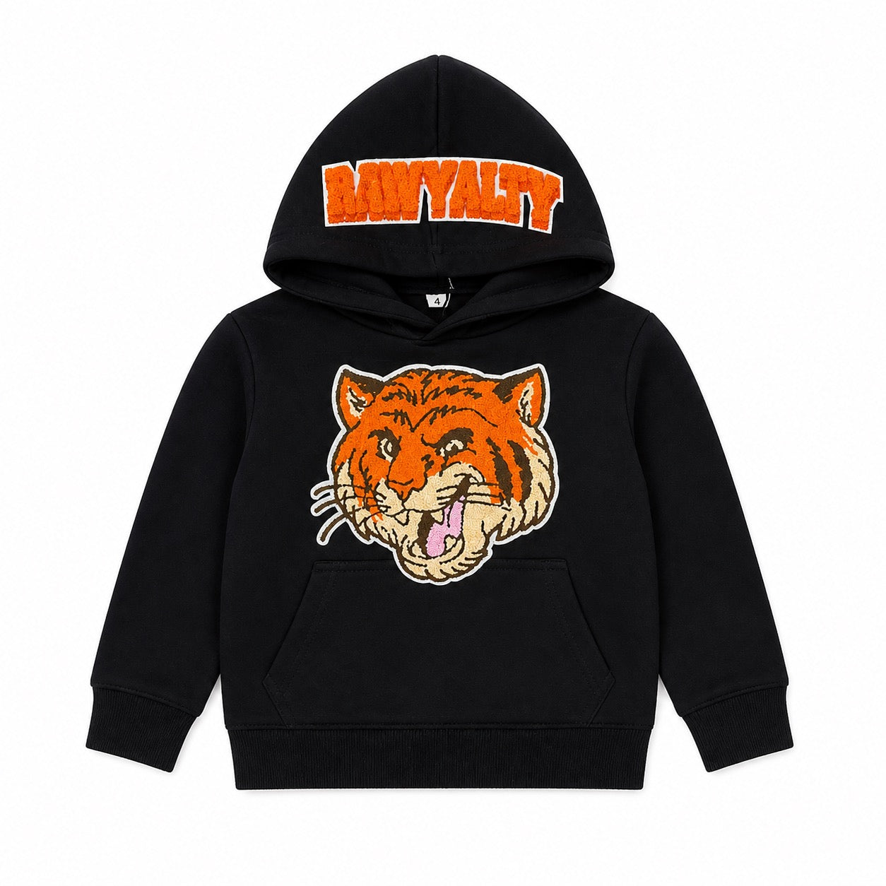 Rawyalty Orange black Tiger Kids Hoodies Size 4T