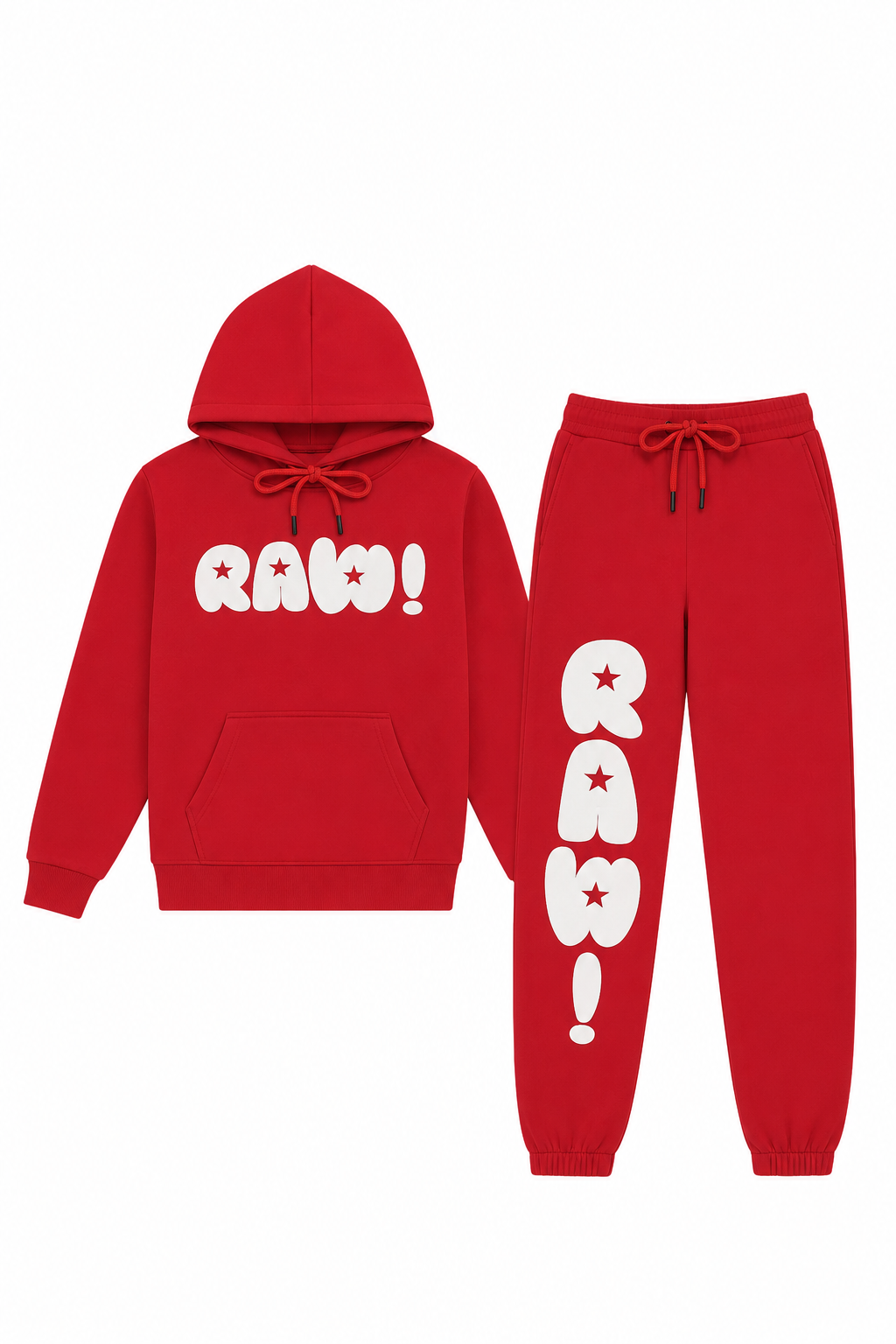 RAW! Kids Red Hoodie & Jogger Tracksuit Set