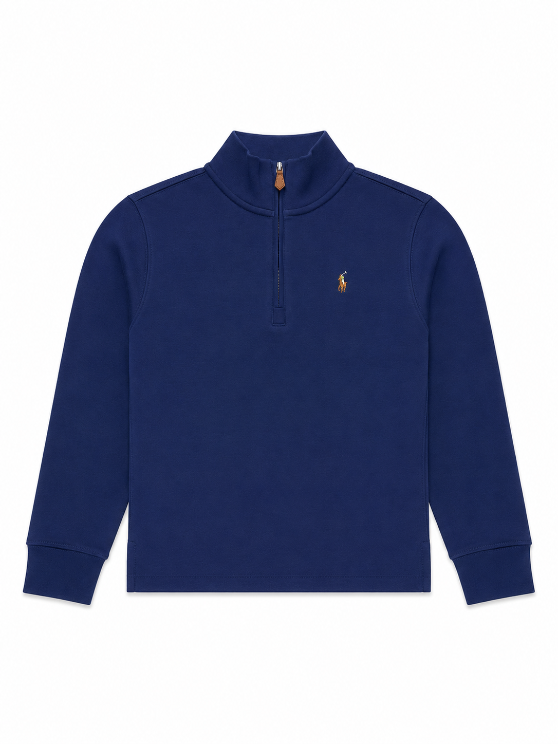 Polo Ralph Lauren KIDS Cotton Interlock Quarter-Zip Pullover (Navy