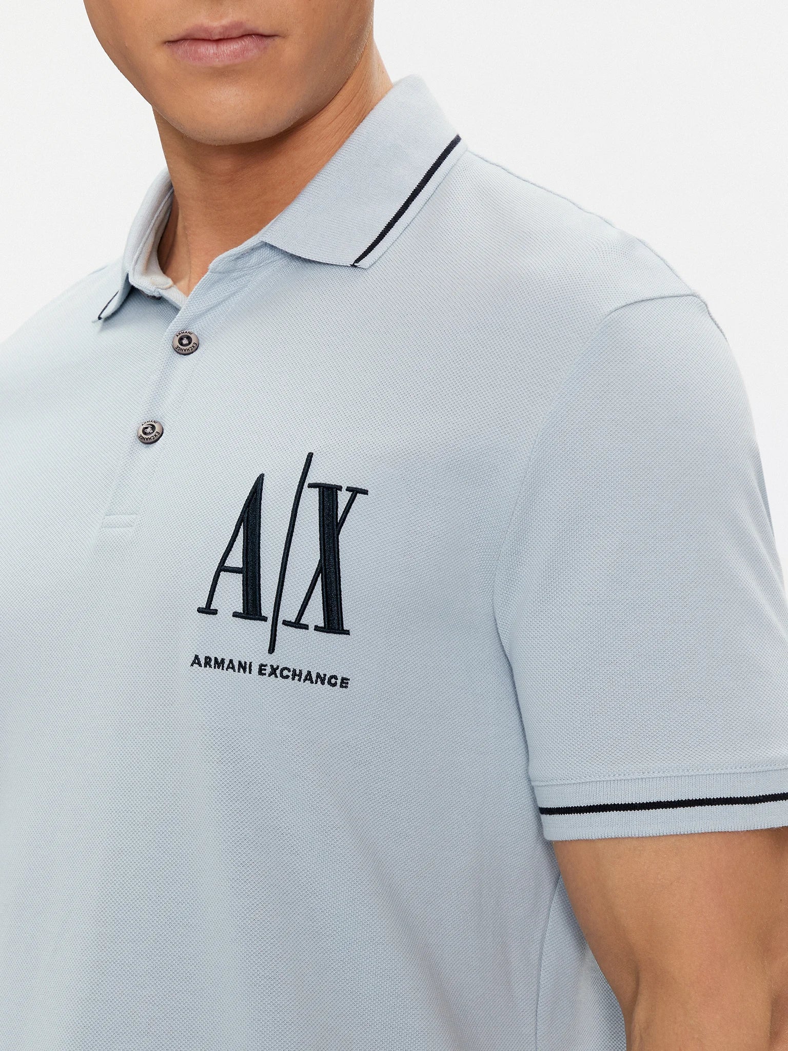 Armani Exchange Extra Light blue Polo Shirt