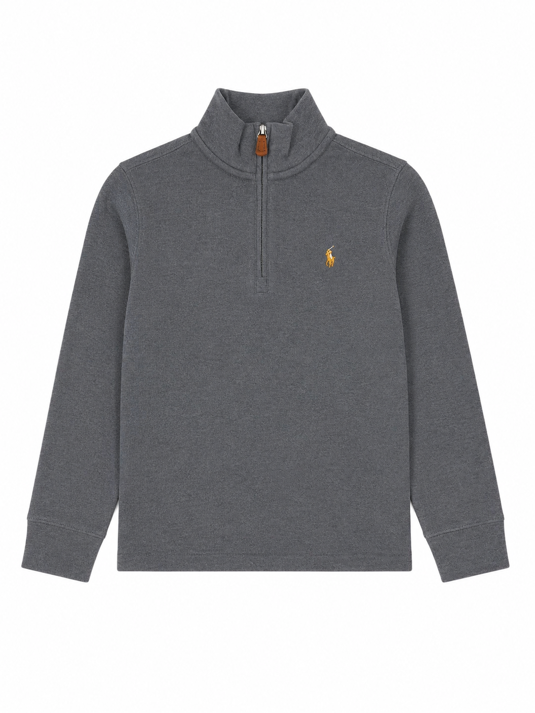 Polo Ralph Lauren Boys Grey Heather Mock Neck Long Sleeve