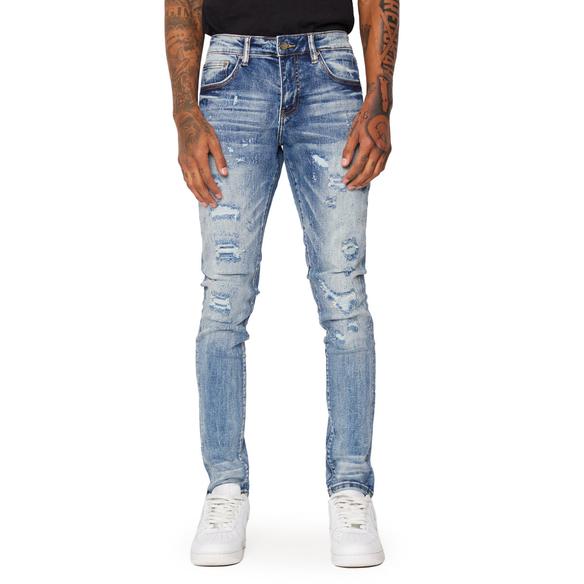 Esntl lab blue washed skinny Jeans