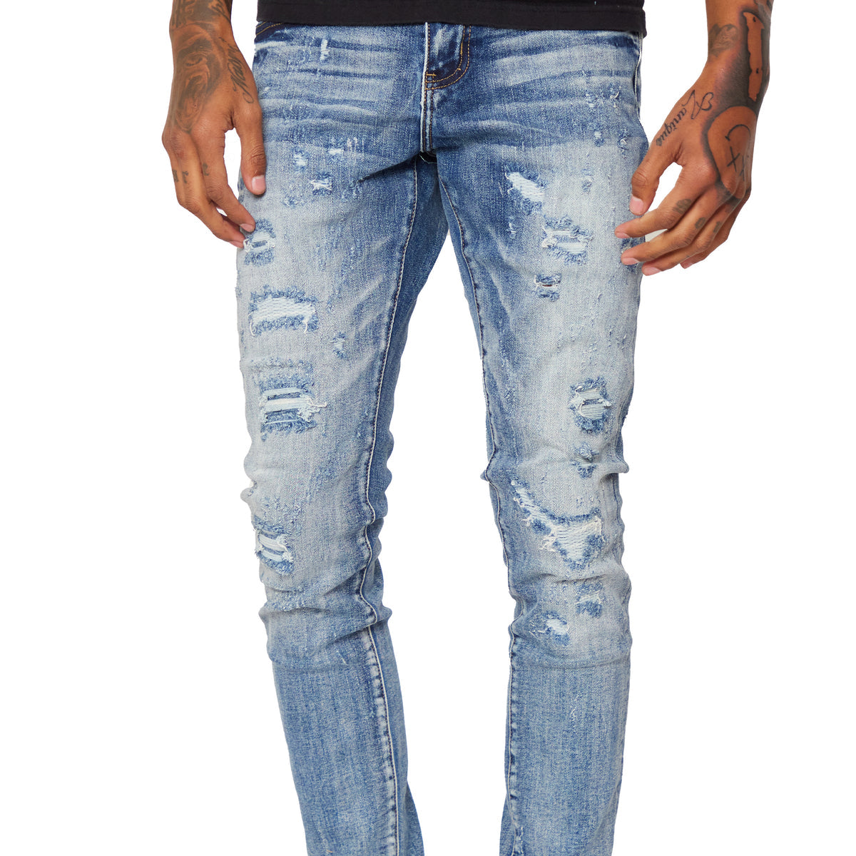 Esntl lab blue washed skinny Jeans
