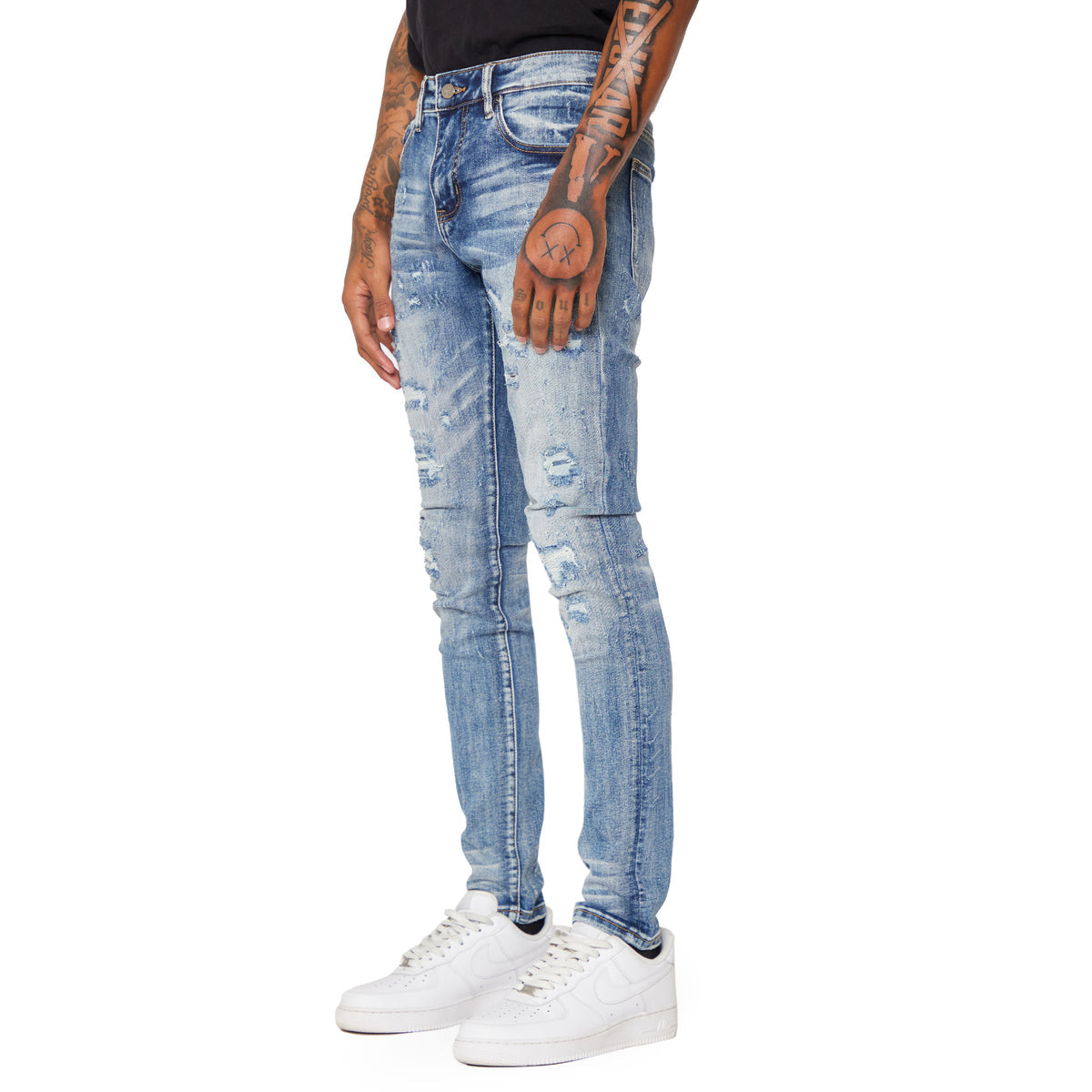 Esntl lab blue washed skinny Jeans