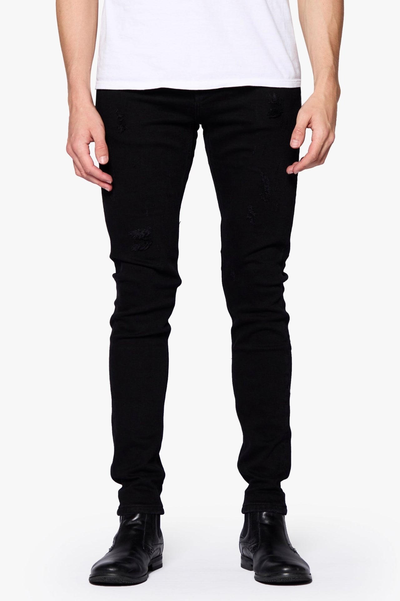 Anom Denim Flashka Anm007bc Jet black Skinny boot cut